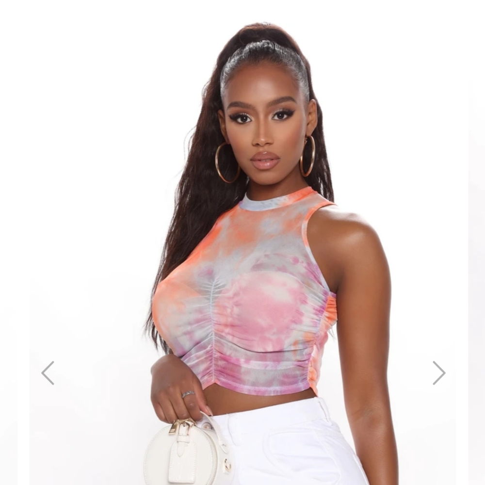 NWT Tye Dye Fashion Nova Mesh Top